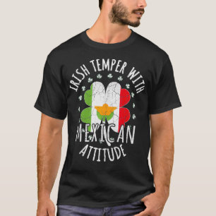 Camiseta Dia de São Patrício de Atitude Mexicano-Temper Irl