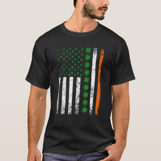 Camiseta Dia de São Patrício de Bandeira Americano do Orgul
