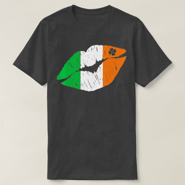 Camiseta Dia de São Patrício De Bandeiras Da Irlanda Irland (Frente do Design)
