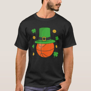 Camiseta Dia de São Patrício de Basquete Leprechaun Hat S