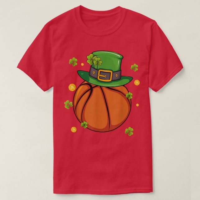 Camiseta Dia de São Patrício de basquetebol amante Clover L (Frente do Design)