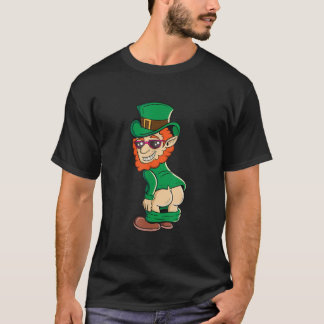 Camiseta Dia de São Patrício De Bumbum Leprechaun Engraçado