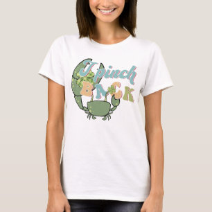 Camiseta Dia de São Patrício de caranguejo verde engraçado.