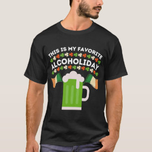 Camiseta Dia de São Patrício de cerveja bebendo de arroz