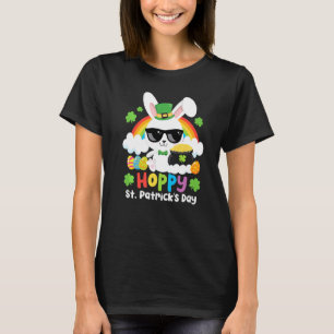 Camiseta Dia de São Patrício de coelhinho da Páscoa do Dia 