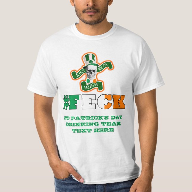 Camiseta Dia de São Patrício de fecal irlandês (Frente)