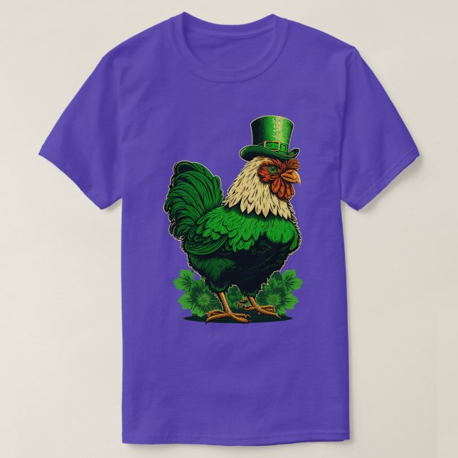 Camiseta Dia de São Patrício de frango 2 (Frente do Design)