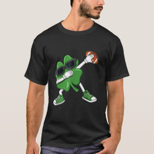 Camiseta Dia de São Patrício De Futebol Leprechaun Shamrock