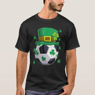 Camiseta Dia de São Patrício De Futebol Leprechaun Shamrock