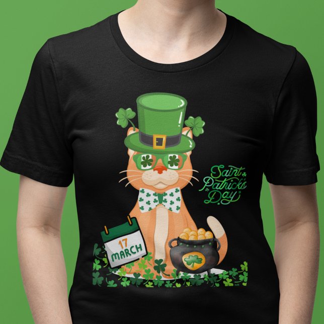 Camiseta Dia de São Patrício de Gato Irlandês (Criador carregado)