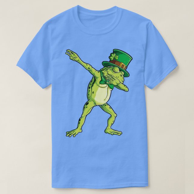 Camiseta Dia de São Patrício De Leprechaun De Sapo Para Men (Frente do Design)