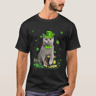 Camiseta Dia de São Patrício de Lover de Gato de Shorthair