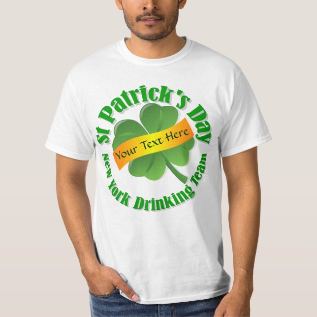 Camiseta Dia de São Patrício de Nova Iorque (Frente)