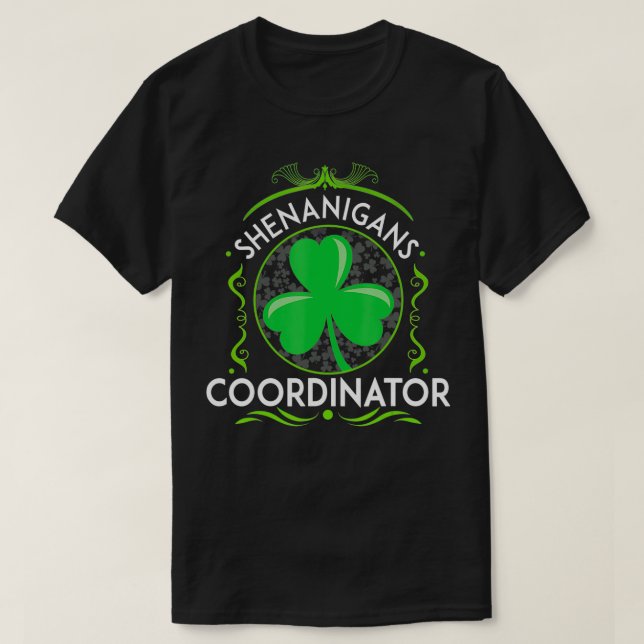 Camiseta Dia de São Patrício de Professores Coordenadores S (Frente do Design)