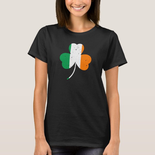 Camiseta Dia de São Patrício de Shamrock irlandês (Frente)