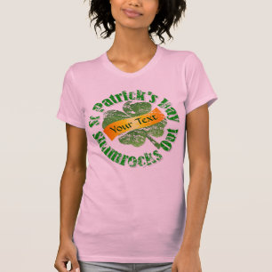 Camiseta Dia de São Patrício de shamrock irlandês