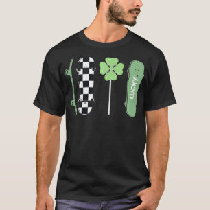 Camiseta Dia de São Patrício de Shamrock para skate engraça
