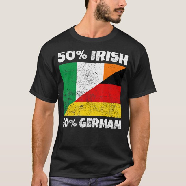 Camiseta Dia de São Patrício de Shamrock, pavilhão alemão i (Frente)