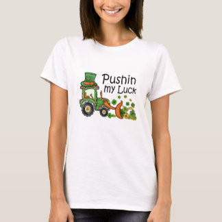 Camiseta Dia de São Patrício de Shamrock Verde Puxando Minh