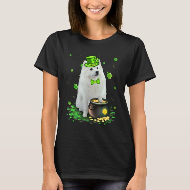Camiseta Dia de São Patrício de sobrevoo do Cachorro Esquim (Frente)