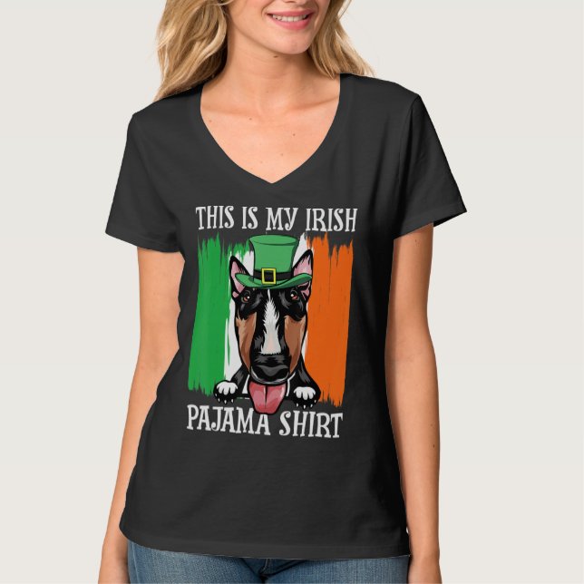 Camiseta Dia de São Patrício de Terrier da Irish Lucky Sham (Frente)
