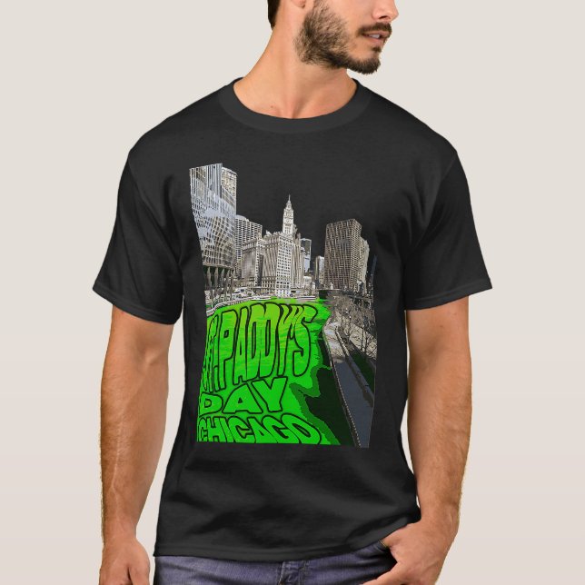 Camiseta Dia de São Patrício de Tradição Verde Tintos do Ch (Frente)