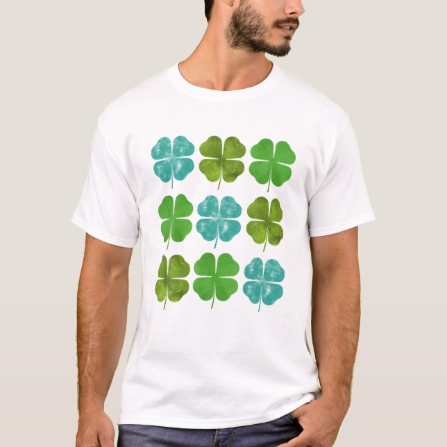 Camiseta Dia de São Patrício De Vestuário De Shamrock Cujo  (Frente)