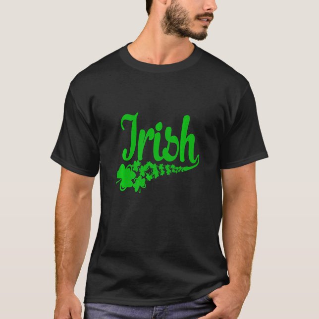 Camiseta Dia de São Patrício de Vestuário Verde do Irish Lu (Frente)