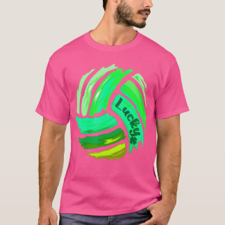 Camiseta Dia de São Patrício De Voleibol Verde Sortudo Para