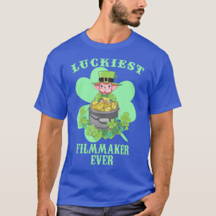 Camiseta Dia de São Patrício do cineasta mais sortudo de to