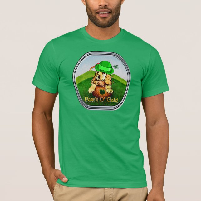 Camiseta Dia de São Patrício do Cocker Spaniel (Frente)