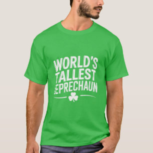Camiseta Dia de São Patrício do Leprechaun Mais Alto do Mun