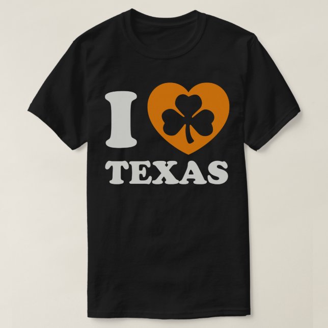 Camiseta Dia de São Patrício do Texas Irish Houston Dallas  (Frente do Design)