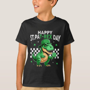 Camiseta Dia de São Patrício dos Dinossauros Feliz Dia de S