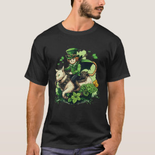 Camiseta Dia de São Patrício Duende Gato Trevo 2