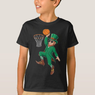 Camiseta Dia de São Patrício Duende Jogando Jogador de Sket
