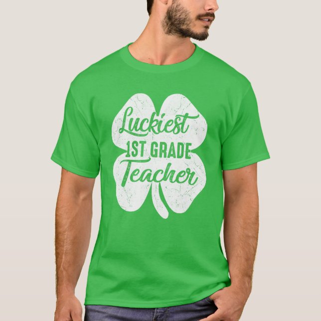 Camiseta Dia de São Patrício Engraçado De Professores Da Cl (Frente)