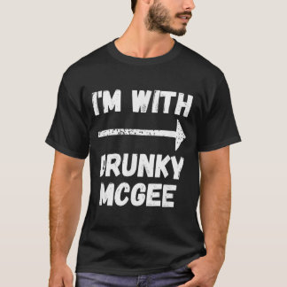 Camiseta Dia de São Patrício Engraçado Im Com Mcgee Bêbado