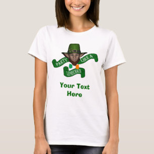 Camiseta Dia de São Patrício Engraçado Leprechaun