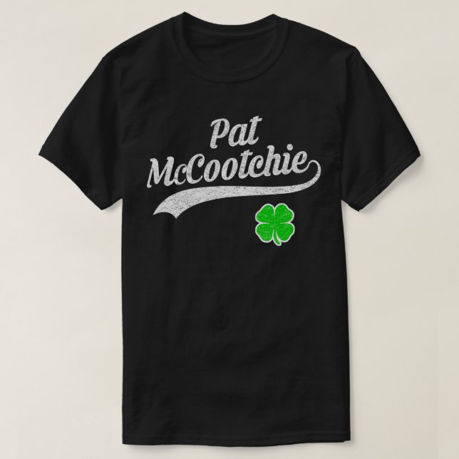 Camiseta Dia de São Patrício Engraçado para Mulheres Pat Mc (Frente do Design)