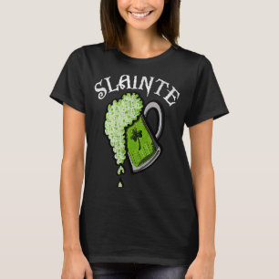 Camiseta Dia de São Patrício Escravo Mulheres Bebendo De Ce