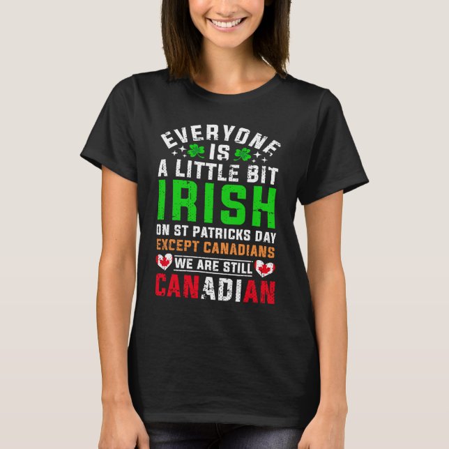 Camiseta Dia de São Patrício Exceto O Irlandês De Pequeno B (Frente)