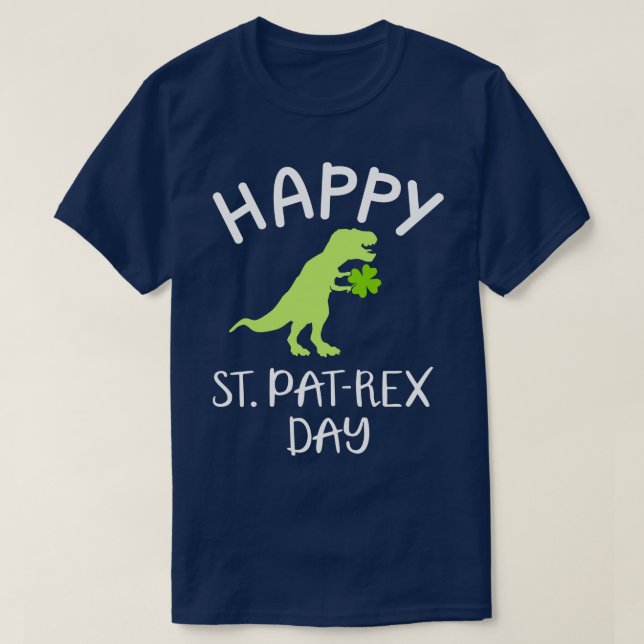 Camiseta Dia de São Patrício feliz do dia Rex com Santo (Frente do Design)
