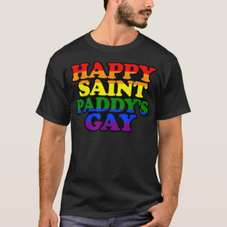 Camiseta Dia de São Patrício FELIZ PADDYS GAY Funny LGBTQ