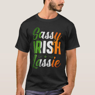Camiseta Dia de São Patrício Feminino Sassy Lassie Pub Irla
