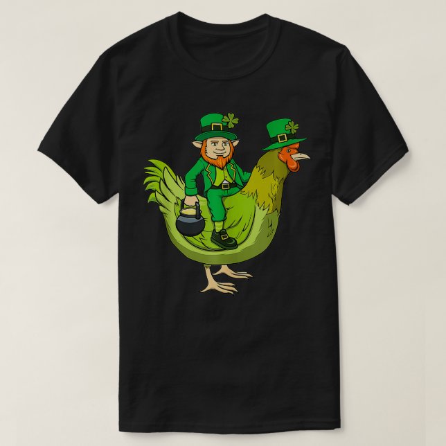 Camiseta Dia de São Patrício Frango St Patricks (Frente do Design)