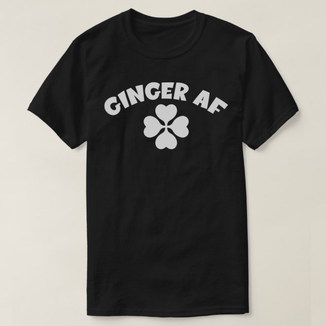Camiseta Dia de São Patrício Funny Punny Gingers Redhead Ir (Frente do Design)