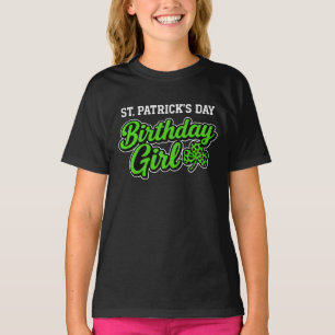 Camiseta Dia de São Patrício Garota Aniversariante Leopardo