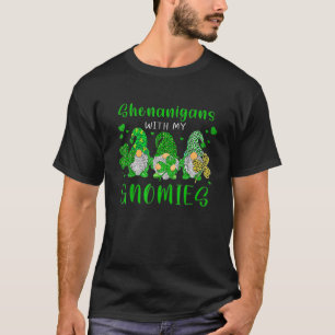 Camiseta Dia de São Patrício Gnomo Shenanigans Com Meus Gno