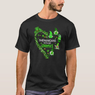 Camiseta Dia de São Patrício Gnomo Shenanigans Com Meus Gno